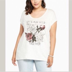Torrid T-Shirt “LET'S RUN WILD TOGETHER” Size 1X